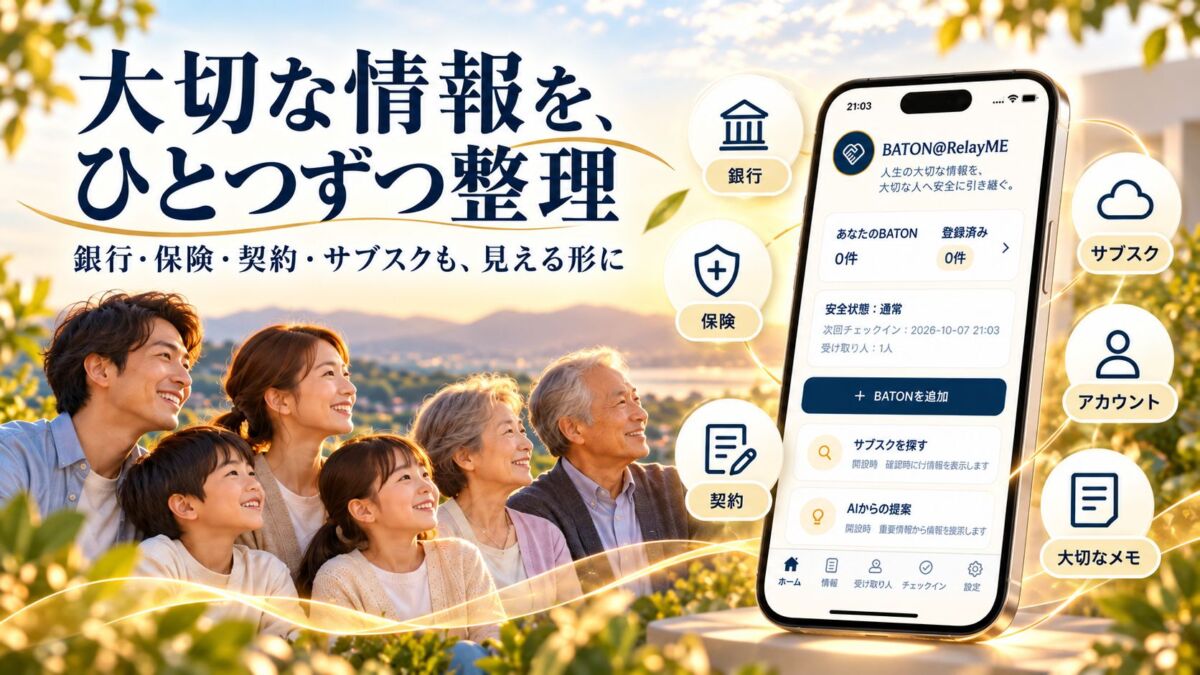 BATON@RelayMEで大切な情報をひとつずつ整理