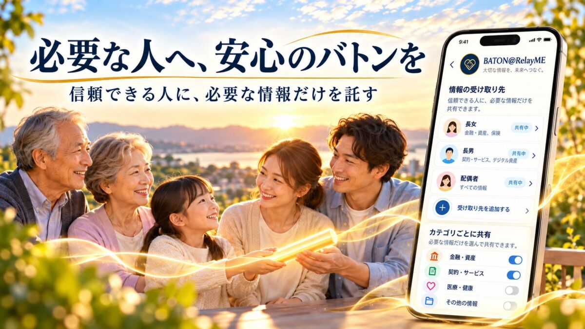 必要な人へ安心のバトンをつなぐBATON@RelayME